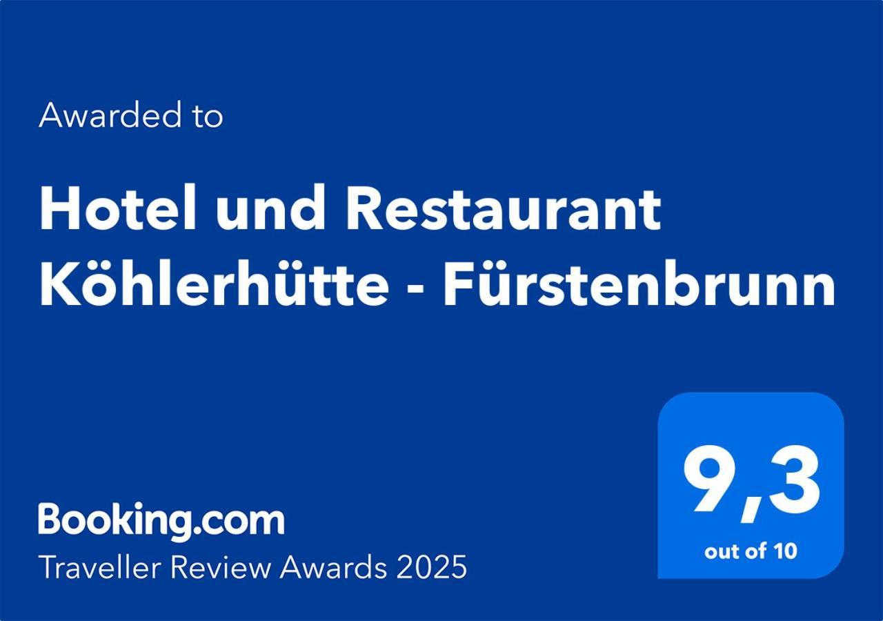 Hotel Und Restaurant Koehlerhuette - Fuerstenbrunn Beierfeld Екстериор снимка